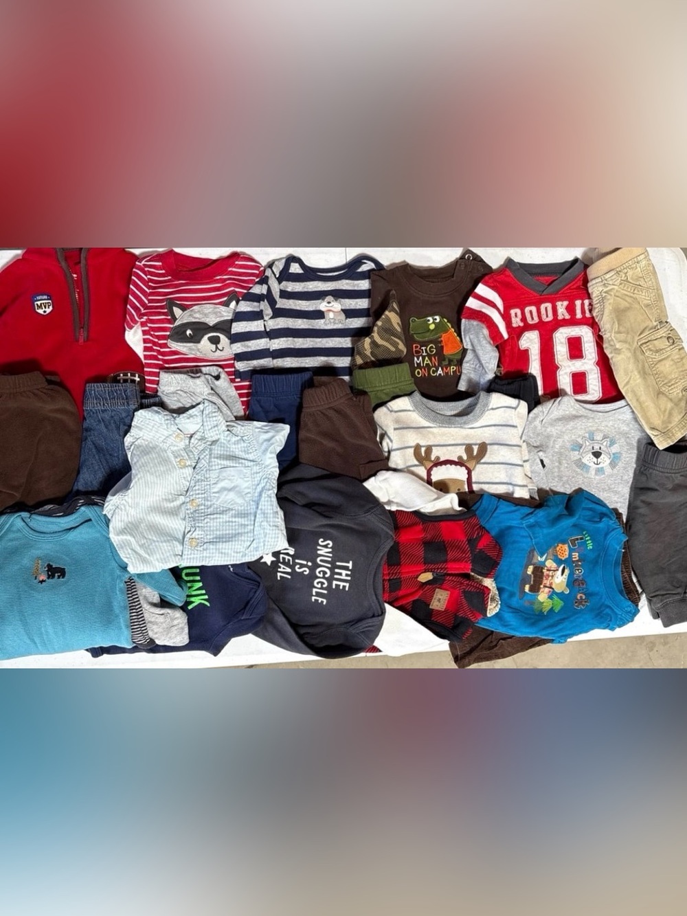 27 piece baby boy bundle; 3 months; mostly Carter’s  brand; winter, fall, spring